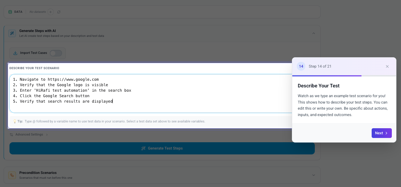 RafiRun execution workspace preview